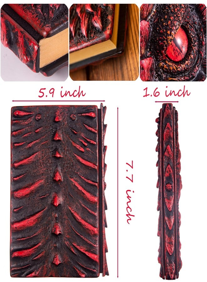 LZlightactor 3D Dragon Eye Embossed Journal,Resin Engraving Notebook,Dnd notebook for Dragon Lovers ，Blank Paper,Hardcover Travel Notepad for Writing,Sketchbook,Collection,Gift,Decoration A4 and A5 Size (A5-Red) - Image 2