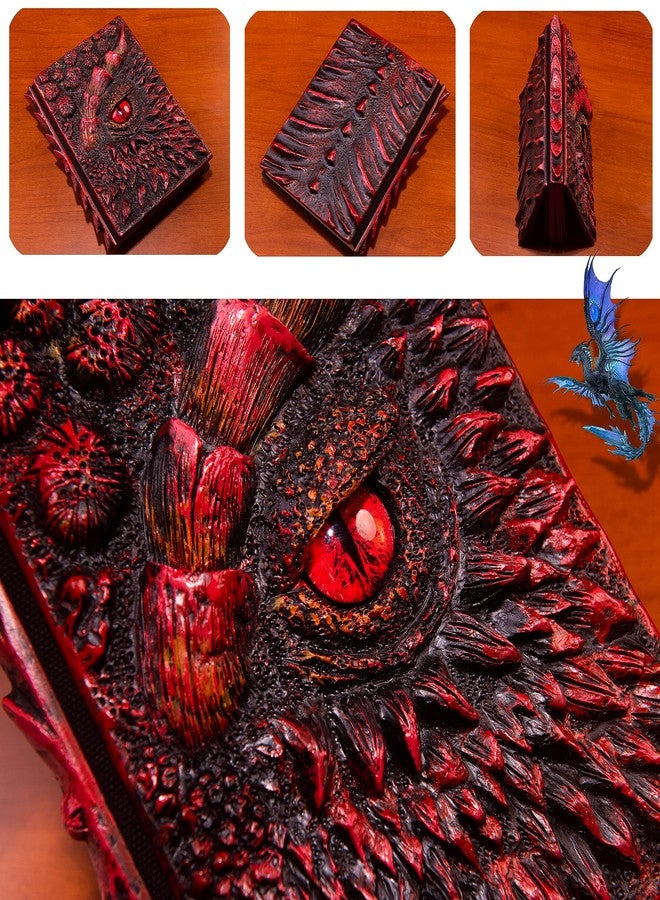 LZlightactor 3D Dragon Eye Embossed Journal,Resin Engraving Notebook,Dnd notebook for Dragon Lovers ，Blank Paper,Hardcover Travel Notepad for Writing,Sketchbook,Collection,Gift,Decoration A4 and A5 Size (A5-Red) - Image 4