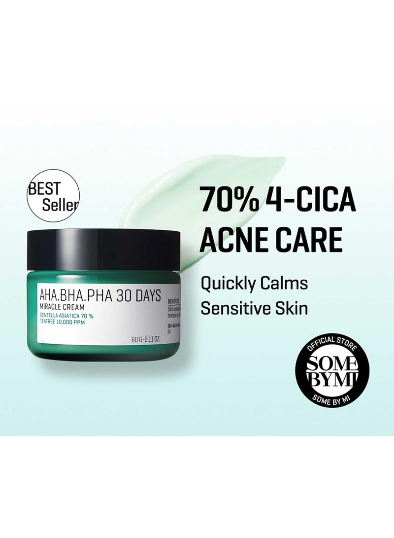 DubaiGallery AHA BHA PHA 30 Days Miracle Cream | Made From Tea Tree Leaf Water For Sensitive Skin | Mild Moisturizer For Skin Calming & Soothing | 2.02Oz, 60Ml - Image 2