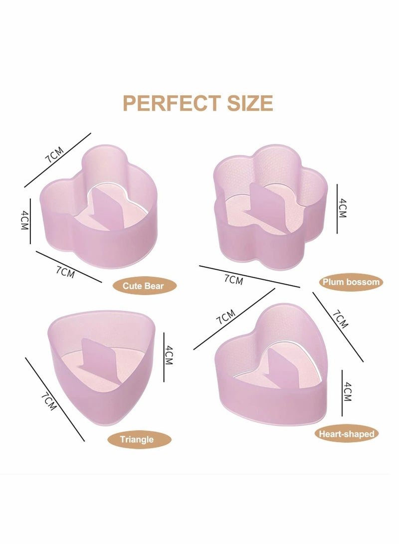 Onigiri Mold Pink, Heart and Plum Blossom Shaped Rice Ball Molds Triangle, Cute Bear Form Spam Musubi Mold, Home DIY Tool for Kids with Press Design, 5 Pack - Image 5