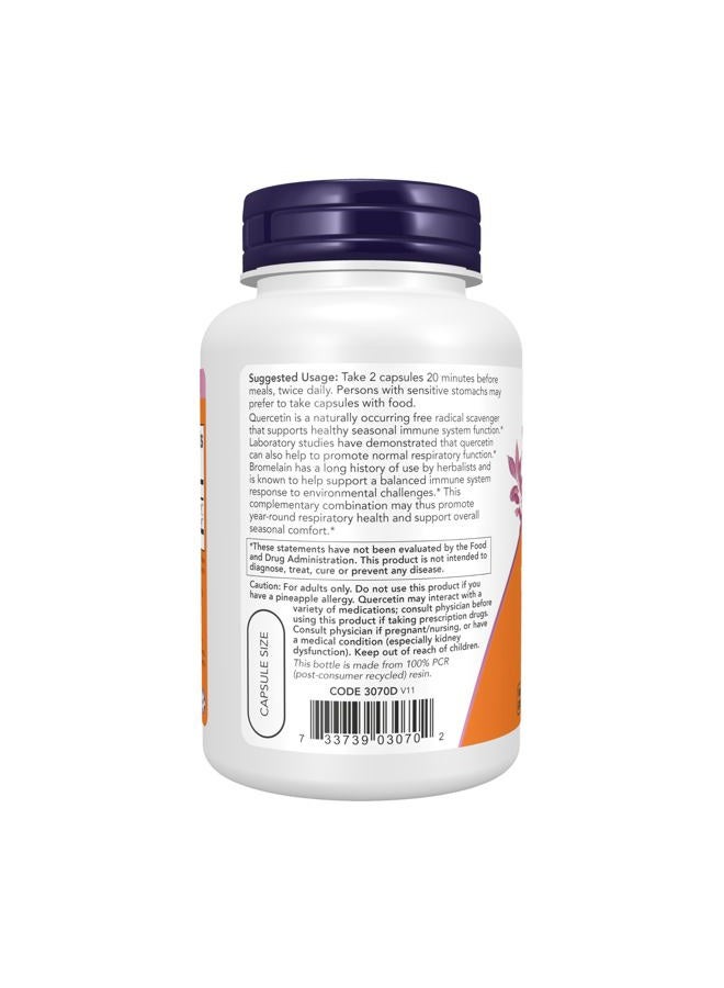 now Quercetin with Bromelain - 120 Vegetarian Capsules by NOW - Image 2