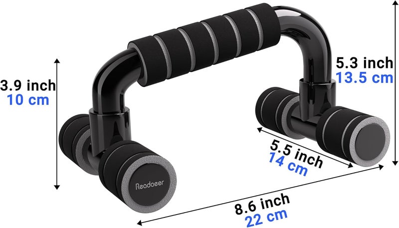 Readaeer Push Up Bars Gym Exercise Equipment Fitness 1 Pair Pushup Handles with Cushioned Foam Grip and Non-Slip Sturdy Structure Push Up Bars for Men & Women - Image 5