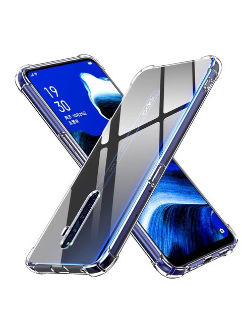 جراب كينج كونج مضاد للصدمات لهاتف Oppo reno 2F - شفاف شفاف