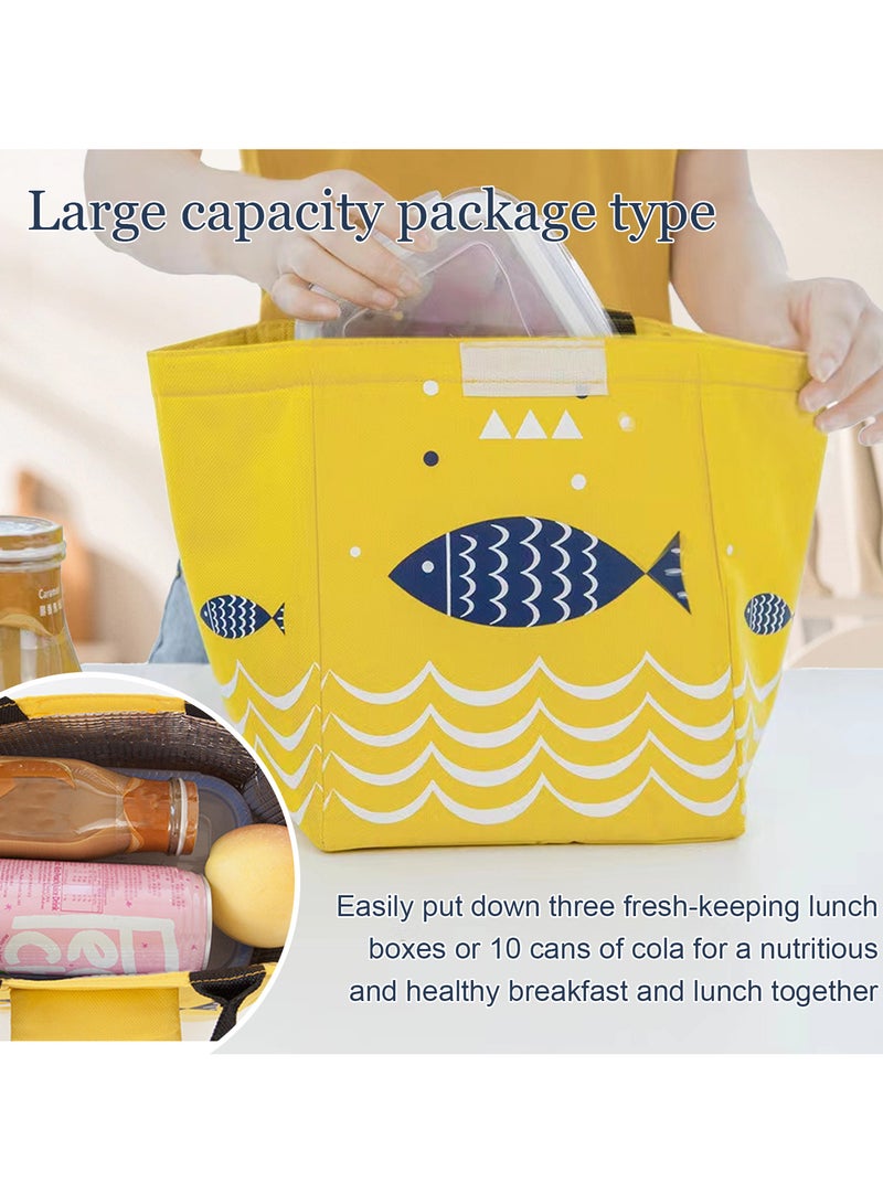 Large Capacity Lunch Bag, Reusable Lunch Box Tote with Thick Handle, Waterproof Easy to Clean for Men and Women - Office, School, Travel, and Picnic - Image 4