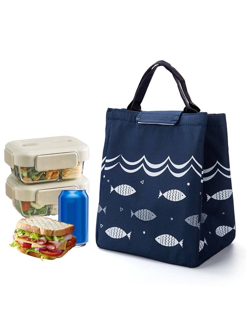 Large Capacity Lunch Bag, Reusable Lunch Box Tote with Thick Handle, Waterproof Easy to Clean for Men and Women - Office, School, Travel, and Picnic - Image 5