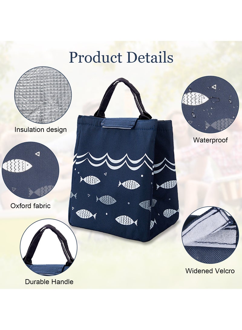 Large Capacity Lunch Bag, Reusable Lunch Box Tote with Thick Handle, Waterproof Easy to Clean for Men and Women - Office, School, Travel, and Picnic - Image 3