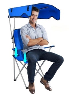 Huitich Portable Folding Beach Chair With Umbrella  - Image 4