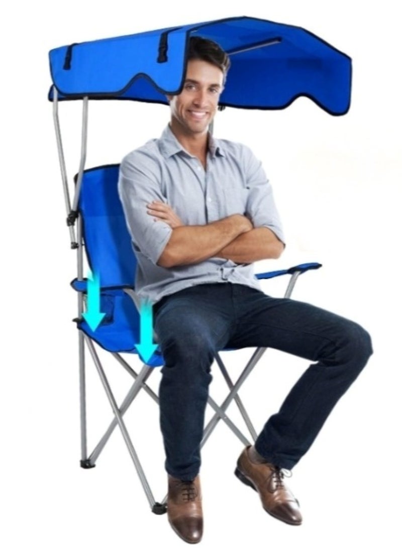 Huitich Portable Folding Beach Chair With Umbrella - Image 4
