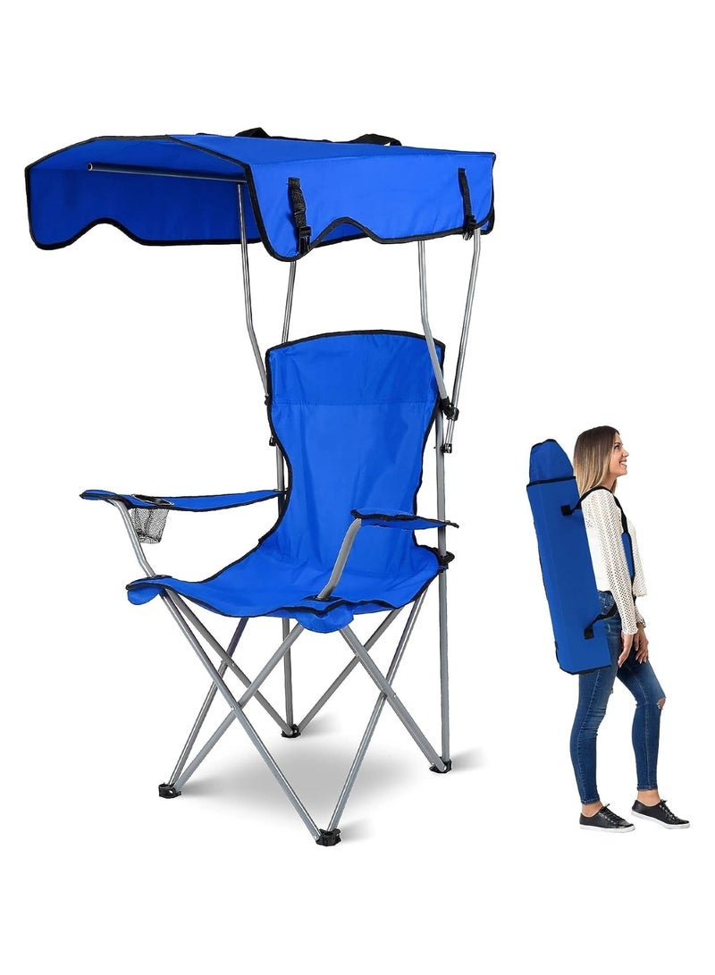 Huitich Portable Folding Beach Chair With Umbrella - Image 5