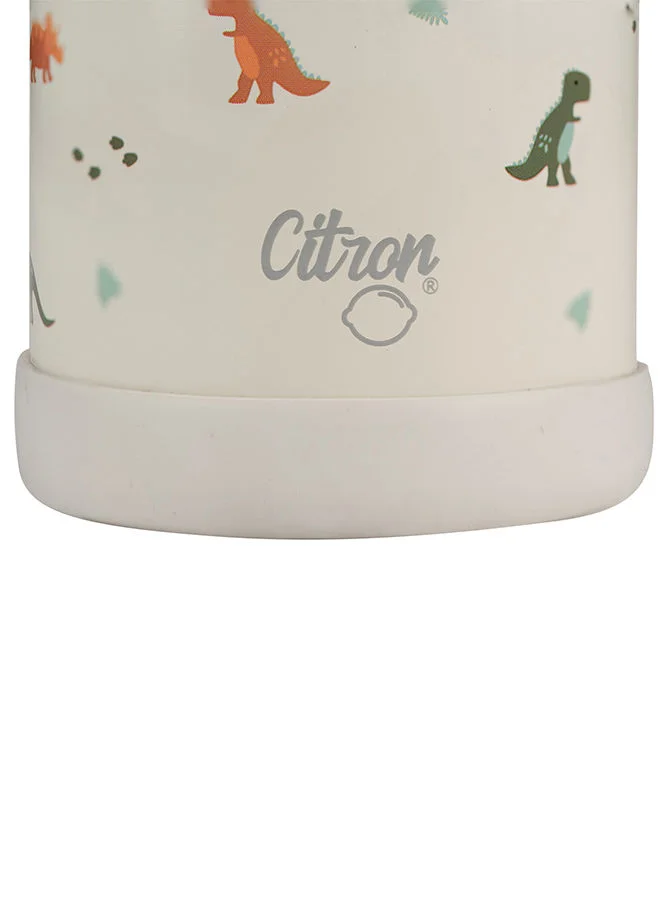 Citron Vacuum Insulated Stainless Steel Water Bottle For Kids 250 Ml - Dino Green