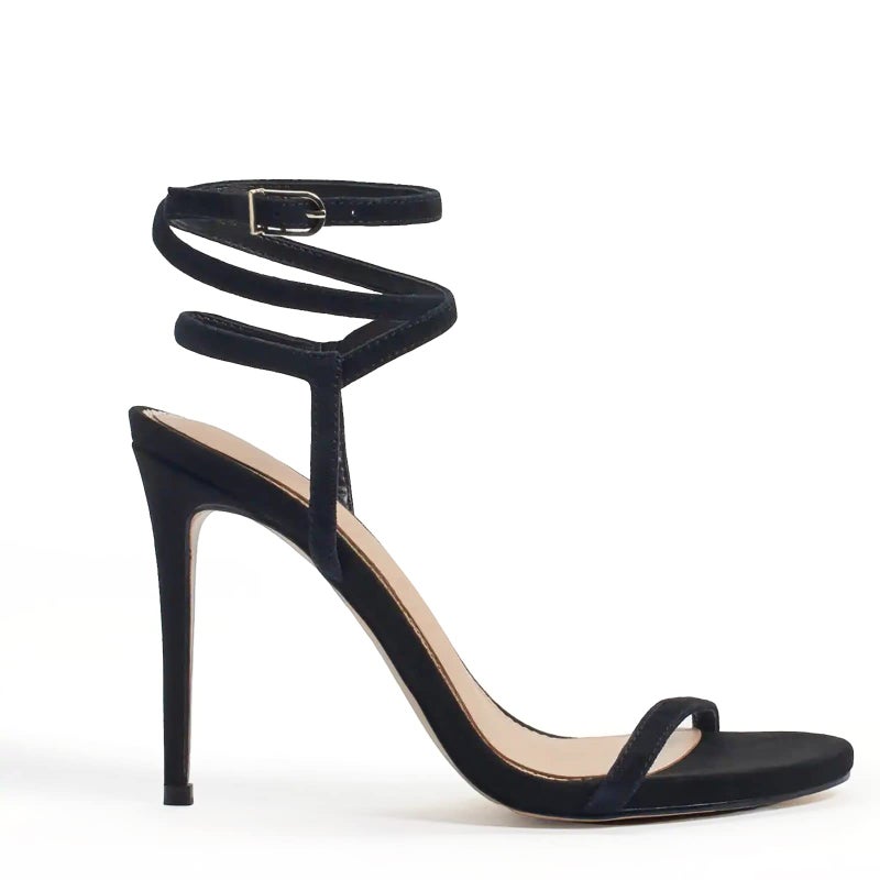 Coutgo Womens Strappy Heels Sandals Lace up Sexy High Heeled Ankle Strap Summer Dress Shoes - Image 3