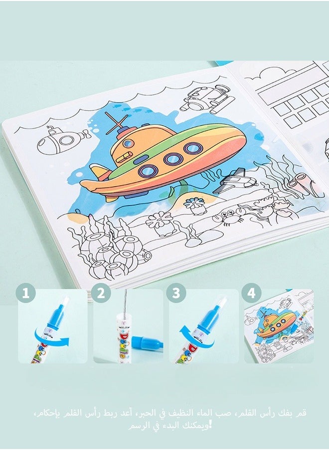 tangs Magic Water Painting Book, Water Reveal, Reusable, Educational, and Fun for Kids, Non-Toxic, Gift for kids 3,4,5,6,7 years old  - Image 4