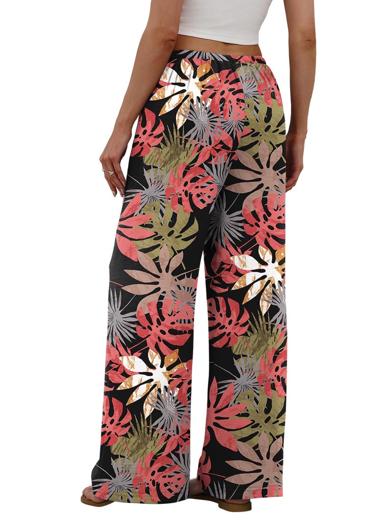 Sampeel Women's Clothing Fashion Tropical Vacation Outfits Beach Vacation Clothes Plus Size Flowy Summer Pants Lounge Travel Cruise Outfits Hawaii 2026 S - Image 5