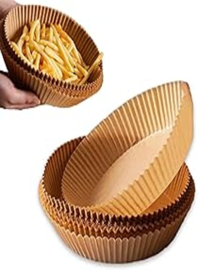 Fresh Fresh 100Pcs Air Fryer Disposable Paper Liner 6.3 inch Round Parchment Paper Liners Oil-Proof Non-Stick Paper Towel High Temperature Resistant Baking Oil-Absorbing Paper for Baking Microwave Oven Fry 