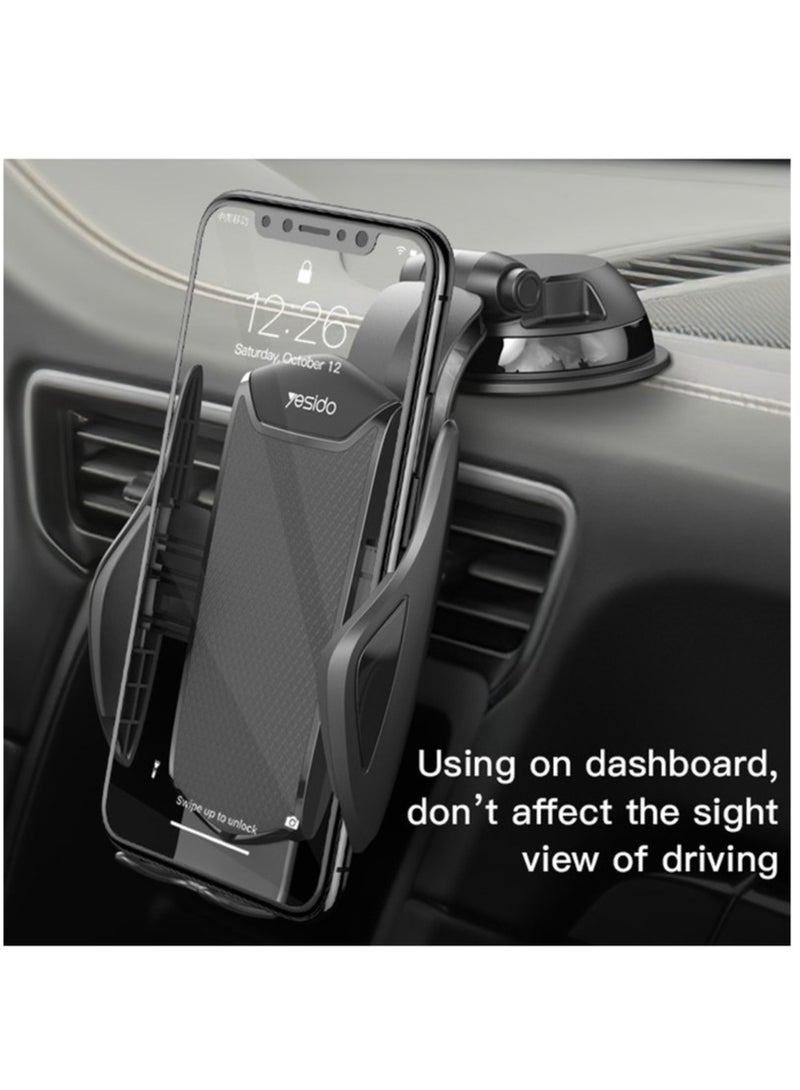 Yesido C99 Car Center Console Suction Cup Mobile Phone Navigation Holder (Black) - Image 5