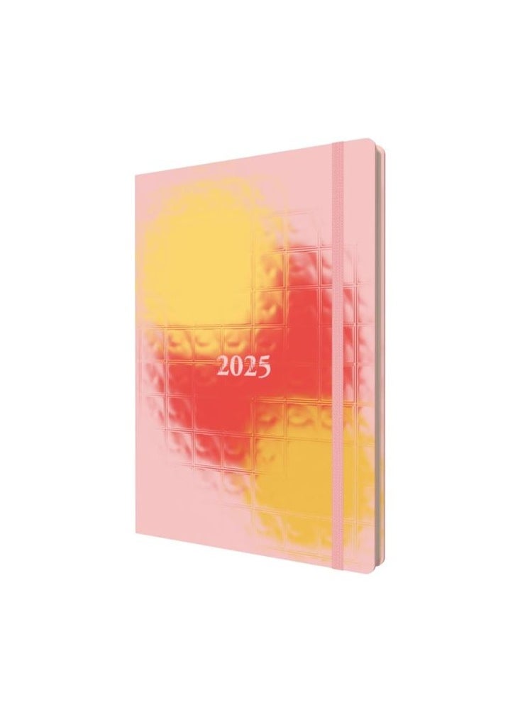 Collins - Collins Abstract Gradients 2025 Planner - A5 Week to View Diary - Pink - (E-AG153.50-25) - Stylish Weekly Eco Diary with Recycled Paper - Image 1