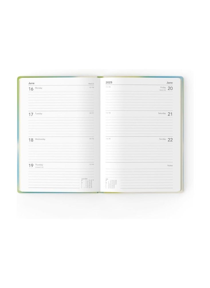 Collins - Collins Abstract Gradients 2025 Planner - A5 Week to View Diary - Pink - (E-AG153.50-25) - Stylish Weekly Eco Diary with Recycled Paper - Image 1