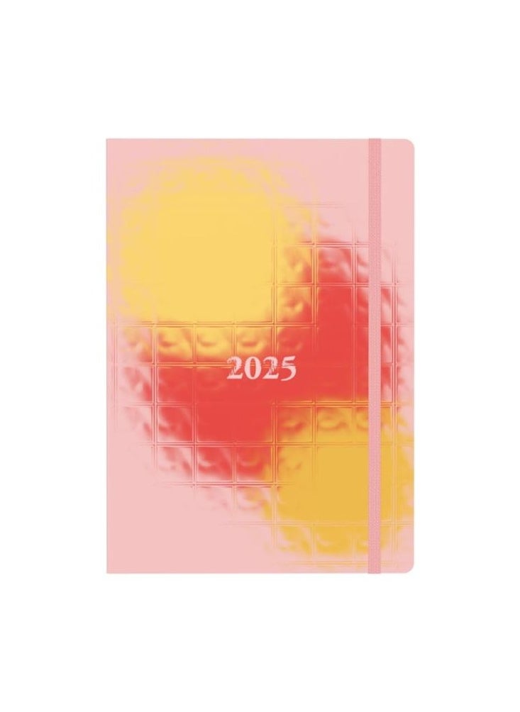 Collins - Collins Abstract Gradients 2025 Planner - A5 Week to View Diary - Pink - (E-AG153.50-25) - Stylish Weekly Eco Diary with Recycled Paper - Image 1