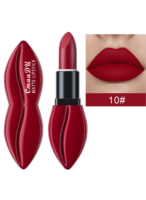 Lipstick Matte Velvet Long Lasting High Pigment Longwear Not Fade Waterproof Unique Weightless Lip Makeup for Women 1 Pcs