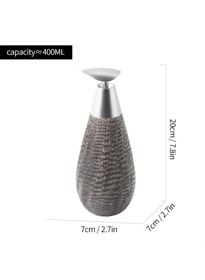 FUKE Vintage Soap Dispenser Bottle 400ml Dispensing Bottle, Lotion Pump Bottle, Japanese-Style Ceramic Hand Soap Container - Image 3