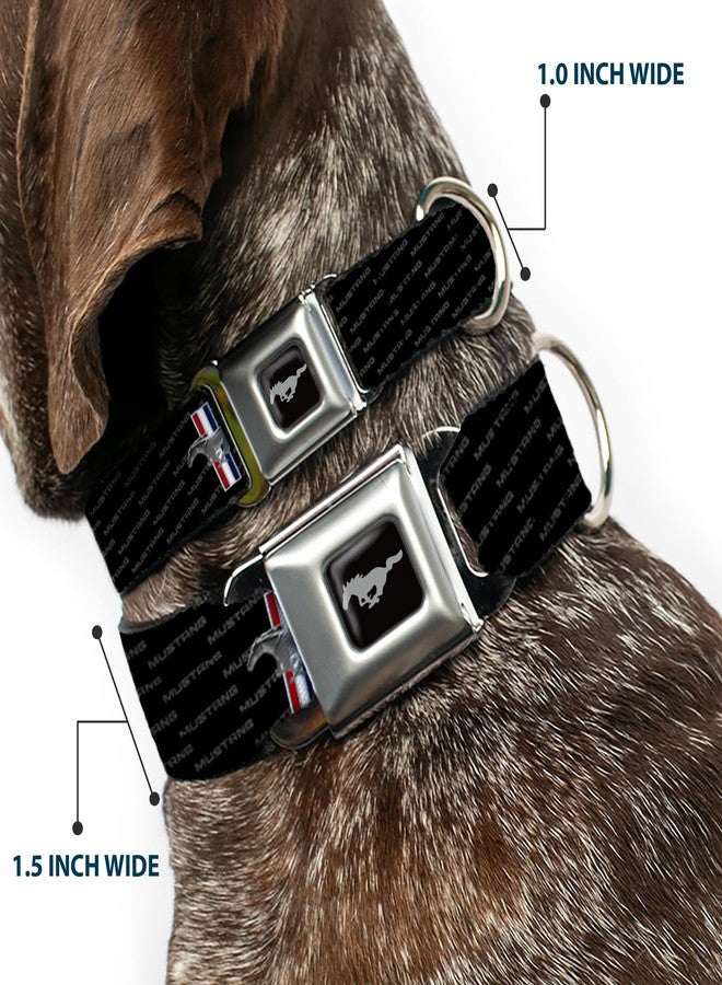 Buckle Down Buckle-Down Dog Collar Seatbelt Buckle Ford Mustang Bars Repeat Text, 1.5" Wide - Fits 18-32" Neck - Large (DC-WFM007-WL) - Image 2