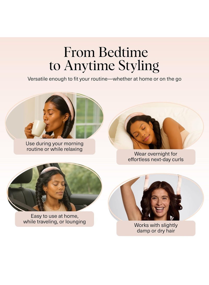 Kitsch Heatless Curling Set for Women - Overnight Satin Heatless Curling Headband, No Heat Damage Alternative to Curling Iron, Soft Hair Styler for Long Hair Gentle Waves, Travel Essential Gift with Sunset Tie Dye - Image 2