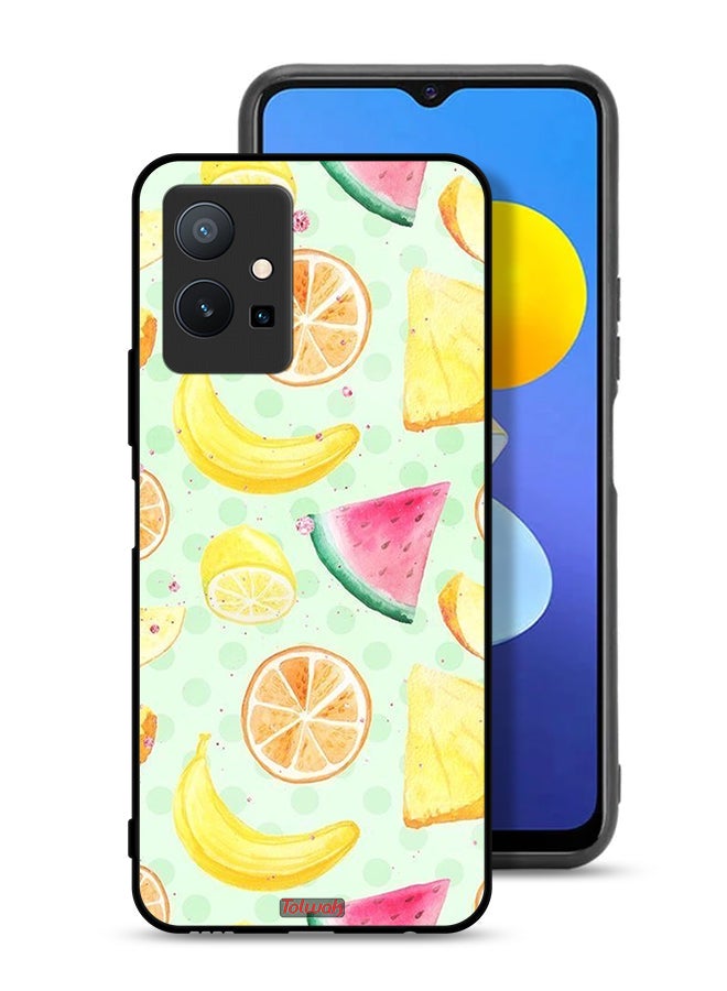 Tolwak Vivo T1 5G Protective Case Cover Fruits Watercolor Art - Image 1