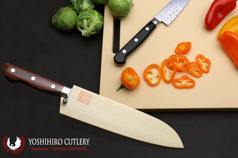 Yoshihiro Yoshihiro Natural Magnolia Wood Saya Cover Blade Protector for Santoku (180mm)7in  - Image 2