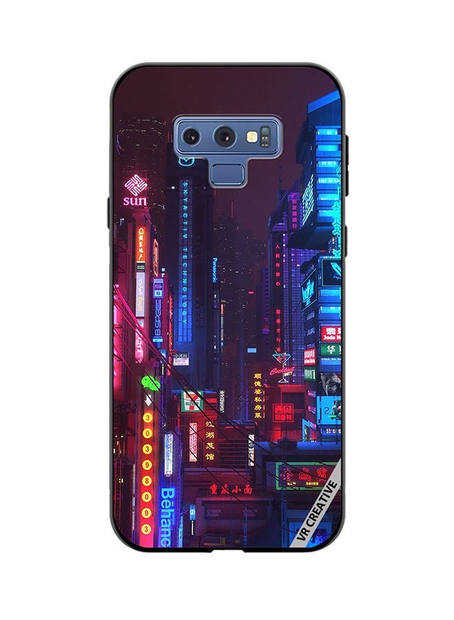 VR CREATIVE Protective Case Cover For Samsung Galaxy Note 9 Street Nights Design Multicolour - Image 1