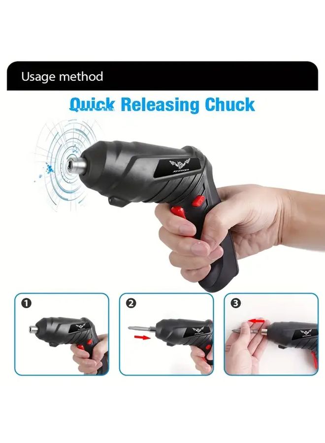 26Pcs Cordless Drill Set 3 6V Lithium Battery Household Maintenance Repair Tools - Image 1