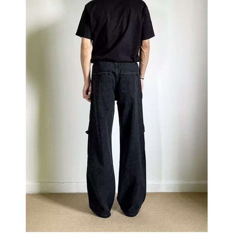 Unisex Classic Denim Jeans Loose Fit Daily Outdoor Wear - Image 4