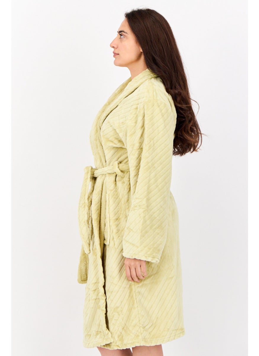 Kathy Ireland Women Belted Bath Robe, Green  - Image 2