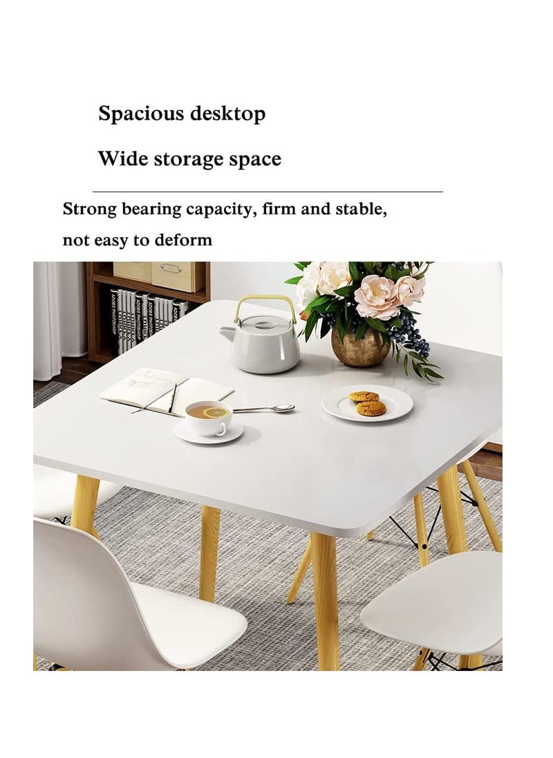 Modern Dining Table，Wood Rectangle Table，Kitchen Table with Solid Wooden Legs(Round-80cm)