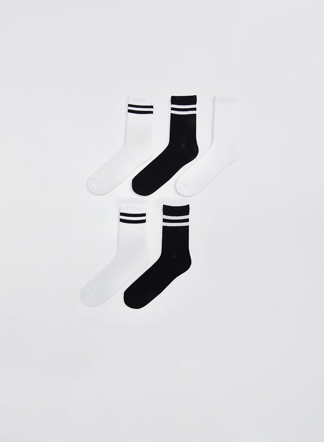 LC WAIKIKI Striped Women's Ankle Socks 5 Pack - Image 1
