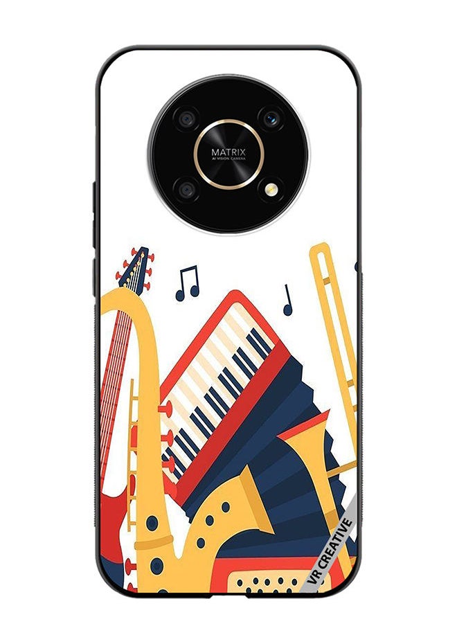 VR CREATIVE - Protective Case Cover For Honor X9 5G Music Instruments Design Multicolour - Image 1