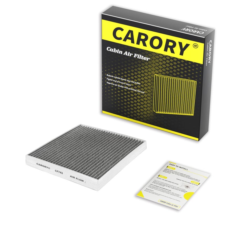 Carory Cabin Air Filter w/Activated Carbon for Nissan Frontier 2022-2025, Titan 2017-2024, Armada 2017-2024, Infiniti Q50 2014-2024, Chrysler Town & Country 2008-2016, Dodge Grand Caravan 2008-2020 & More - Image 1