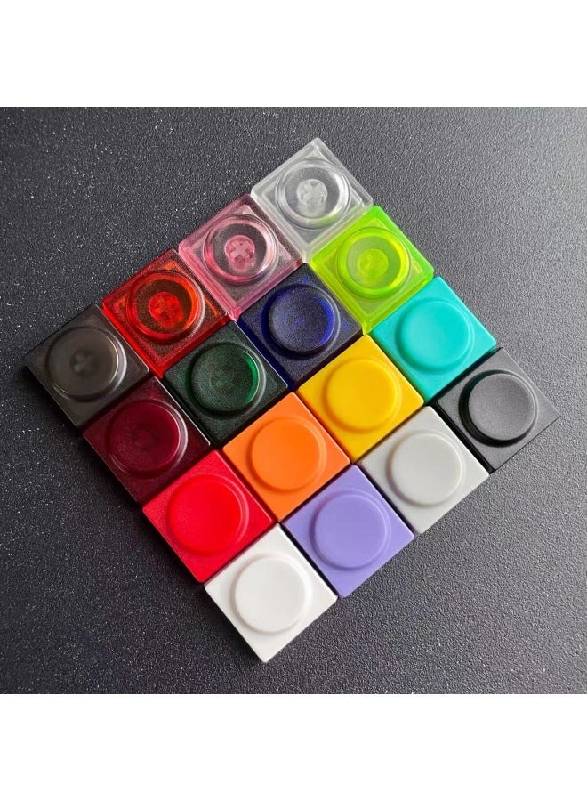 S Toy Keycaps Transparent Frosted Pc Keycaps Retro Backlit Round Dot Wireless Dual-mode