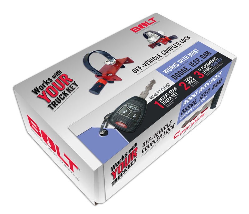 BOLT 7032492 Off-Vehicle Coupler Lock for use with Dodge, Ram, Jeep and Chrysler Keys - Image 5