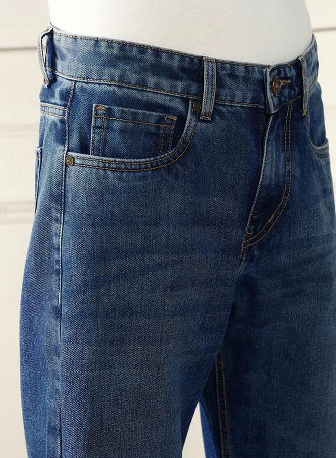 Dennis Lingo Mid Rise Relaxed Fit Light Fade Jeans by Styli - Image 3