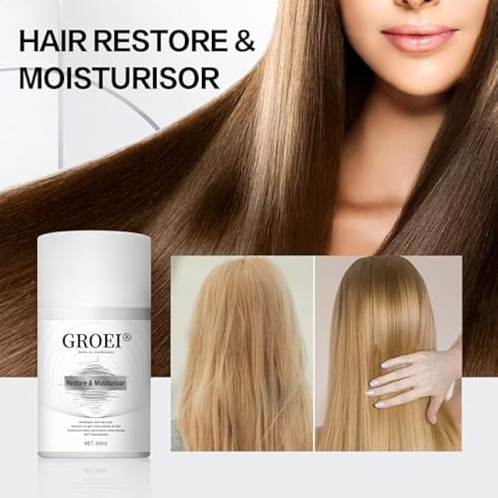 Leave-In Hair Conditioner for Dry & Damaged Hair – No Rinse Deep Moisturizer with Coconut & Almond Oil, Repairs Split Ends (1PC) - Image 4
