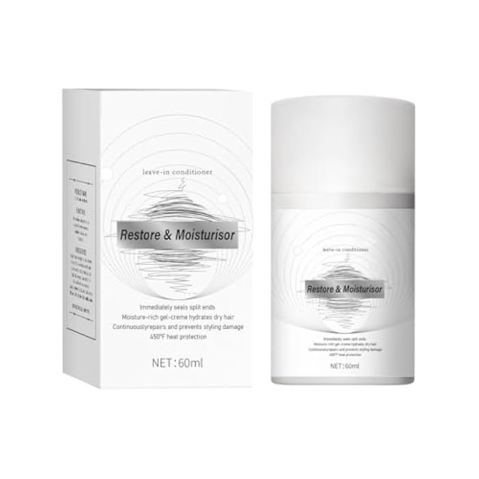 Leave-In Hair Conditioner for Dry & Damaged Hair – No Rinse Deep Moisturizer with Coconut & Almond Oil, Repairs Split Ends (1PC) - Image 1