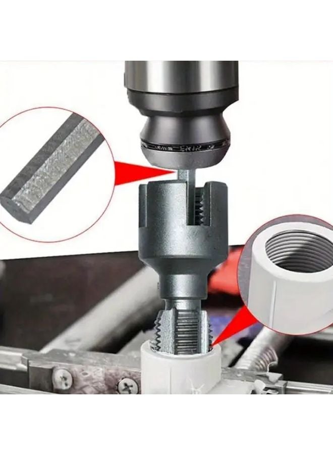 4 Piece High Quality Pipe Threading Tool Kit Dual Function PVC Plastic 1 2 3 4 Inch - Image 4