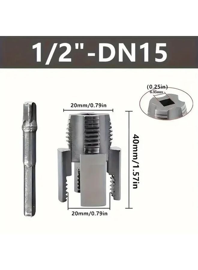 4 Piece High Quality Pipe Threading Tool Kit Dual Function PVC Plastic 1 2 3 4 Inch - Image 5