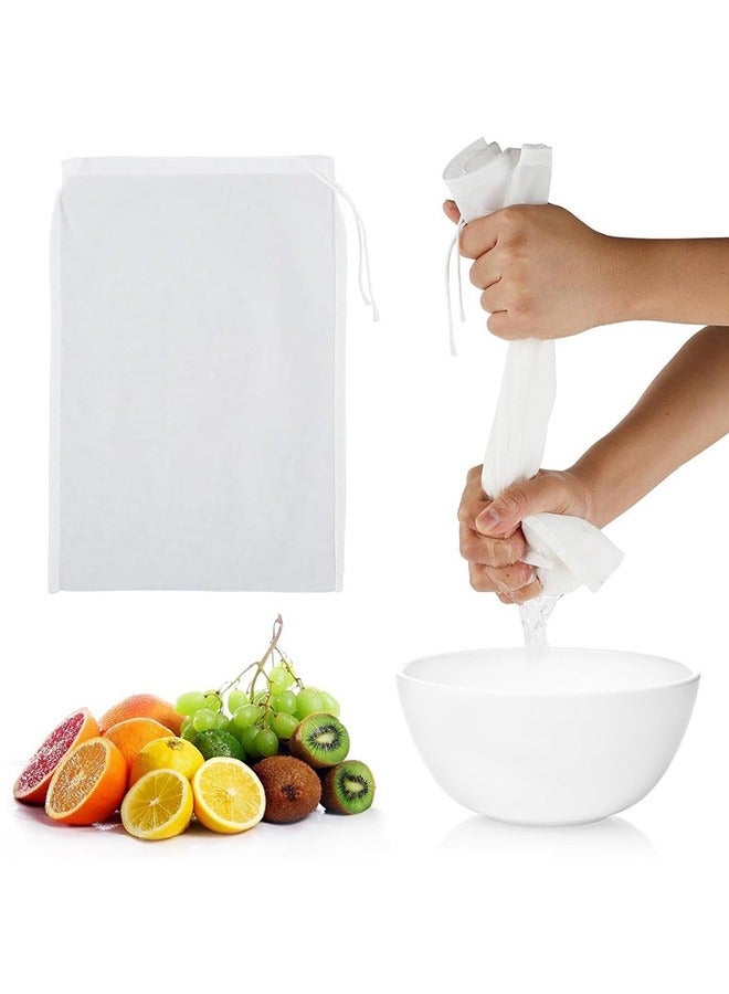 5 PCS Food Grade Nut Milk Filter Bags, 200 Micron 20*30CM Fine Mesh Bag for Straining Milk, Coffee, Juices, Tea  - Image 1