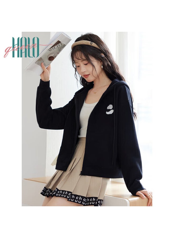 HALOQUEEN Halo Queen Women's Hoodie Jacket, Spring And Autumn Wear, With Pockets, Panda Design, Loose-fitting Casual Outerwear, New Product H143w1008 - Image 1