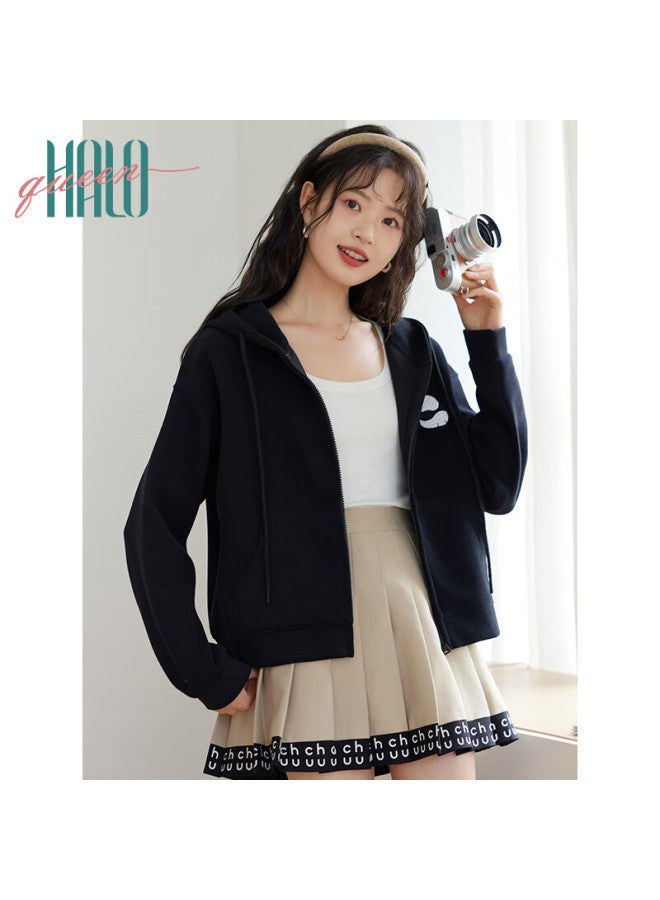 HALOQUEEN Halo Queen Women's Hoodie Jacket, Spring And Autumn Wear, With Pockets, Panda Design, Loose-fitting Casual Outerwear, New Product H143w1008 - Image 3