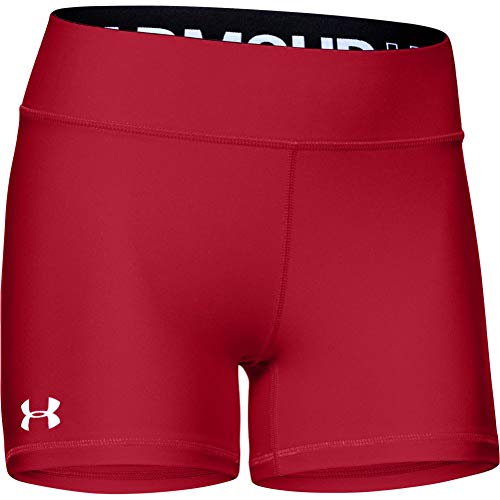 Under Armour Women's Team Shorty 4 , Red (600)/White , Small - Image 2