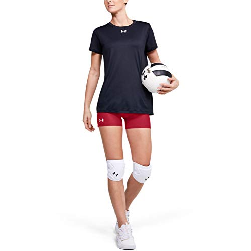 Under Armour Women's Team Shorty 4 , Red (600)/White , Small - Image 4
