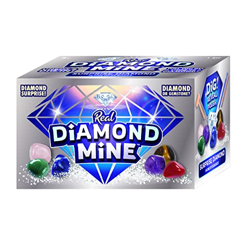 JA-RU Real Diamond Mine Gemstone Dig Kit (2 Packs) Mystery Rock, Minerals, and Gems for Kids | Break Your Own Geodes and a Chance to Get 1 Real Diamond | Party Favors for Kids Goodie Bags. 4630-2s - Image 1
