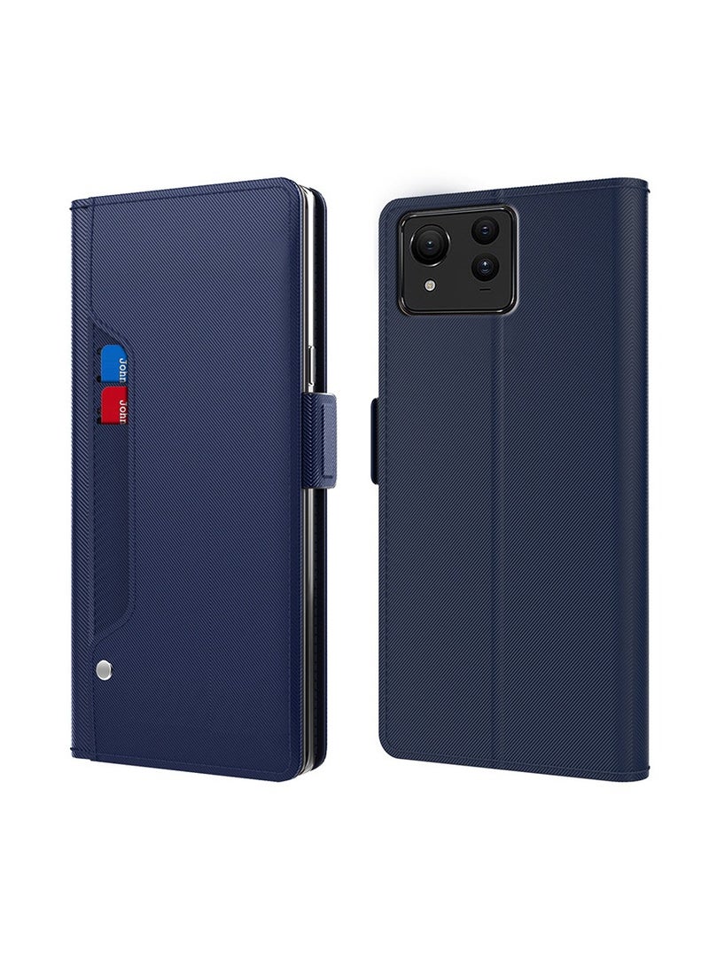 غلاف واقي متوافق مع Asus Zenfone 11 Ultra، مزود بحامل بطاقات مغناطيسي، بتغطية كاملة ومقاوم للصدمات